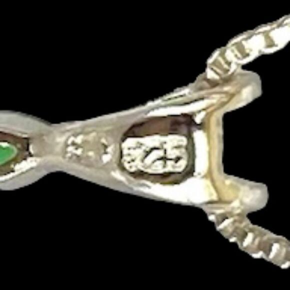 NX# Emerald & Sterling 925 Silver Cross Necklace - Picture 6 of 9